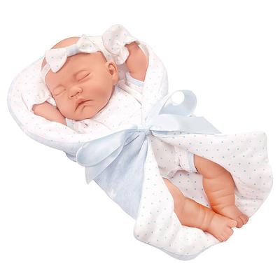 12 Inch Baby Doll with Soft Sleep Bassinet BedReborn Alive Doll Includes Clothes and AccessoriesBottlesFirst Baby Dolls for Toddlers 36 Months and Up