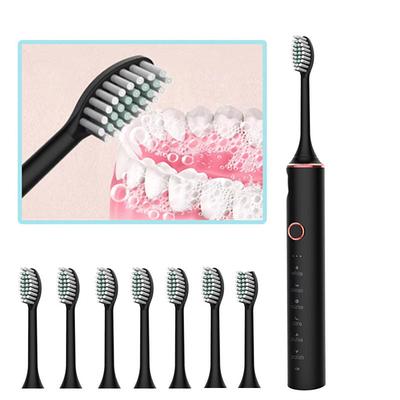 Electric Toothbrush USB Fast Charging Tooth Brush IPX7 Waterproof Adult 18 Gear Smart Timer Ultrasonic Toothbrush with 8 Replaceable Brush Head