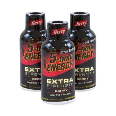 5-hour ENERGY Extra Strength Energy Drink, Berry, 1.93 oz Bottle, 24/Carton, Ships in 1-3 Business Days (GRR22000631) Each 5-hour ENERGY® Energy Drink