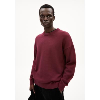 JOVAAN - Männer Relaxed Fit Strickpullover - rot (Größe: S) Image