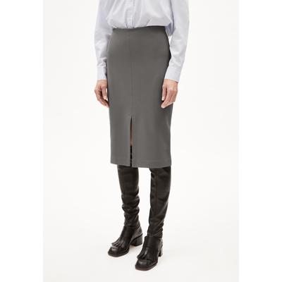 MEDITAA - Frauen Slim Fit Rock - grau (Größe: L)