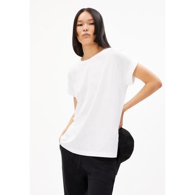 IDAARA - Frauen Loose Fit T-Shirt - weiss (Größe: S)