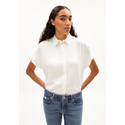 LARISAANA - Frauen Relaxed Fit Bluse - weiss (Größe: L)