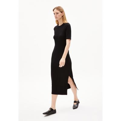 SEHAARAA - Frauen Fitted Kleid - schwarz (Größe: M)