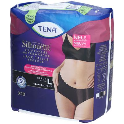Tena Silhouette Plus L black Inkontinenz Pants 10 St Inkontinenzslip Image