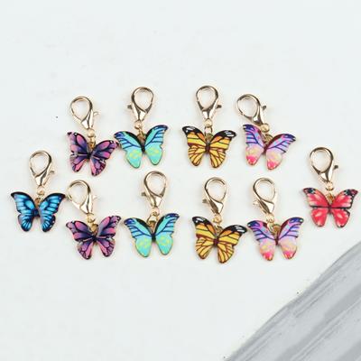 TEMU 10pcs Alloy Keychains, Cute Fashion Lobster Clasp Mini Key Rings, Multifunctional Accessories For Men And Women, Charms For Jewelry Making Image