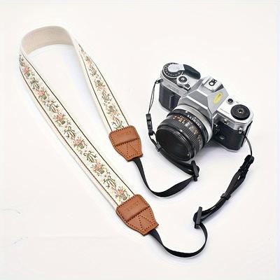 TEMU Desiontal Retro Polyester Camera Strap, Diagonal Photography Shoulder Strap For Fuji , Literary Hanging Neck Design