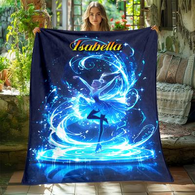 TEMU Name Blanket, 1pc, Flannel Fleece, And , For Sofa, Bed, , Livingroom, , , , , All , , Washable, No , No Image