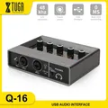 XTUGA Q-16 Mixer audio professionale Interfaccia audio USB Scheda audio Attrezzatura DJ Studio di registrazione Convertitore per chitarra elettrica