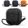 Per Airpods 4a generazione (USB-C) (2024) Custodia protettiva anticaduta modello Lichee con cordino/kit di pulizia per custodia Air Pods Pro da donna