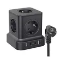 Torre multipla con presa multipla UE da 4000 W con 5 prese CA Caricatore rapido USB C PD20W, presa scheda di alimentazione Cavo di prolunga da 1,8 m
