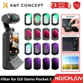 K&F Concept Filtro per effetti sportivi per DJI Osmo Pocket 3 UV CPL ND ND/PL Black Mist 1/2 1/4 1/8