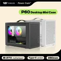 Power Train P60 M-ATX Custodia per computer portatile Scheda madre ITX ATX/SFX Supporto per alimentatore U3 Tipo-C Desktop MINI Piccolo telaio