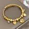 1pc Color oro Love Heart ciondolo perline catena Charm Fit bracciale per donna uomo accessori