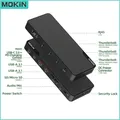 MOKiN 12 in 1 Thunderbolt 4 Docking Station 8K Doppio monitor 40Gbps 3xTB4 2.5G Ethernet 10Gbps USB