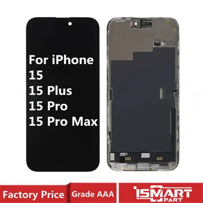 For iPhone 15 Pro Max LCD 15Pro Display 3D Touch Digitizer Assembly 15Plus Soft OLED For iPhone 15 Pro Screen Replacement Parts