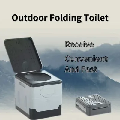 Folding Toilet Portable Collapsible Anti-Odor Storage Box Car Toilet Adult Self-Driving Travel Emergency Toilet For Camping