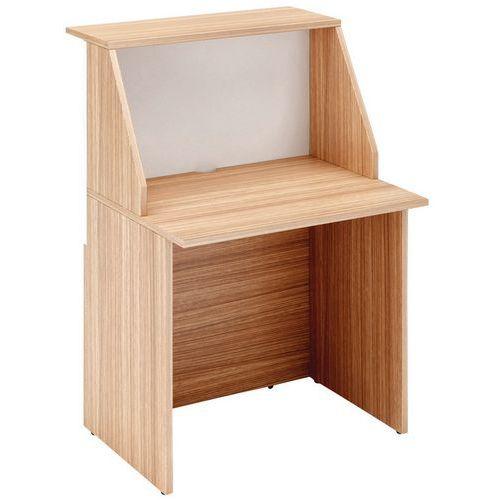 Banque D'accueil Musa Module Haut 80 X 117 Cm Noyer/blanc - Artarredi