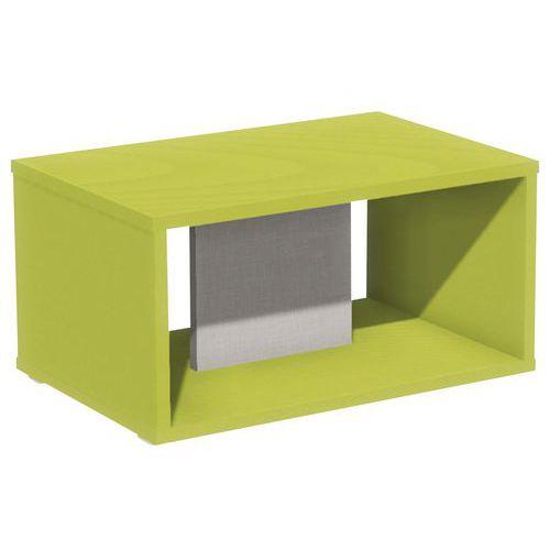 Table Basse Sur Patins Identité Lxhxp: 60x35x40 Argent/vert - Manutan Expert