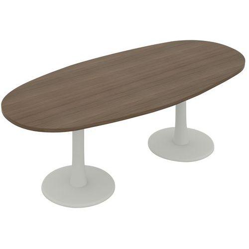 Table Foska Ovale 240 X 110 Cm Plt 9311 Noyer Pièt.blanc - Quadrifoglio