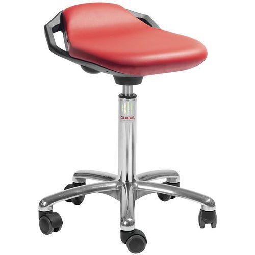 Tabouret Space - Imitation Cuir - Medium - Rouge - Global Professional Seating