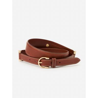J.McLaughlin Women's Danica Leather Belt Cognac, Size Small