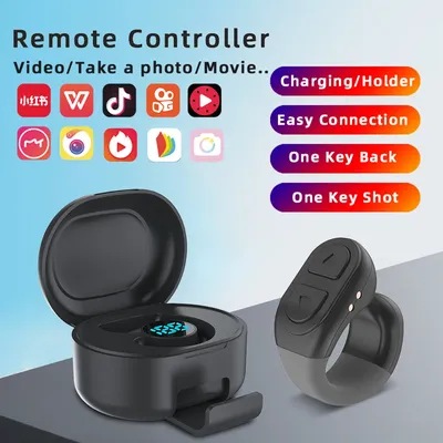 For TikTok Scrolling Ring For TIK Tok Ring with Stand Bluetooth-Compatible For TikTok Remote Control