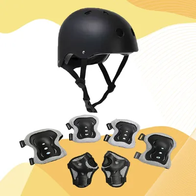 Children Bcycle Helmet Roller Skating Thick Knee Protection Helmet Elbow Protection Wrist Protection