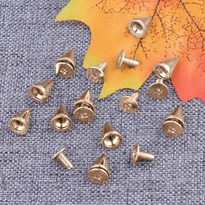 20/50/100pcs DIY Craft Spikes Cone Studs Metal 10mm Spots Rivet Cone Rock Clothes Handcraft