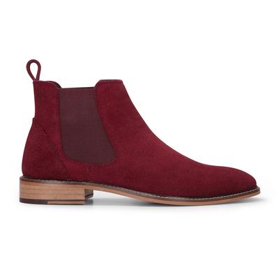 London Brogues Chelsea-Stiefeletten für Herren aus Wildleder in Burgunderrot Image