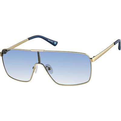 Zenni Men's Oval Sunglasses Gold Stainless Steel Full Rim Frame