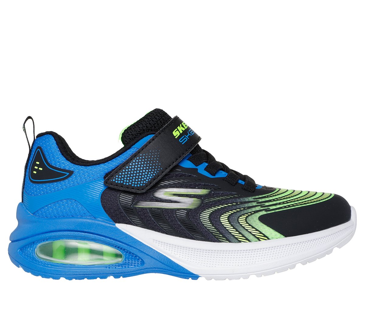 Skechers Boy's Microspec Max Advance - Vortivox Sneaker | Size 13.0 | Black/Lime | Textile/Synthetic