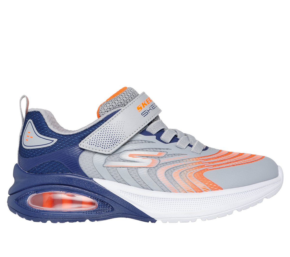 Skechers Boy's Microspec Max Advance - Vortivox Sneaker | Size 13.0 | Gray/Navy | Textile/Synthetic