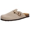 Hausschuh LICO "Clog Pedro", Gr. 43, grau, Leder, Schuhe