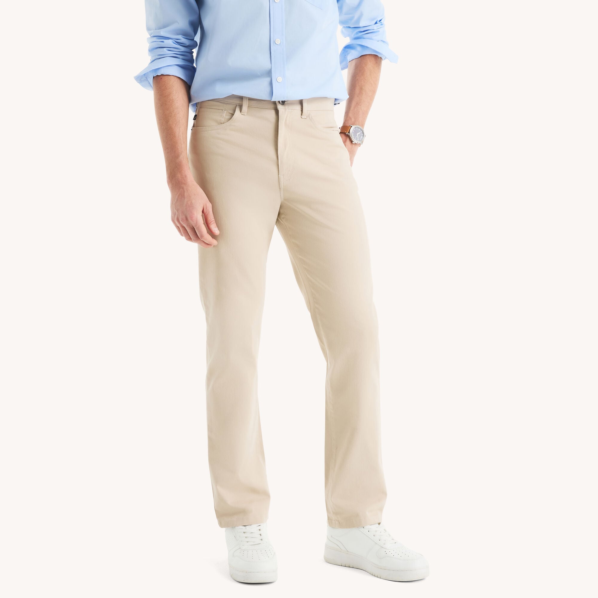 Nautica Men's Straight Fit Stretch Pant 150 (True Stone), 40x30