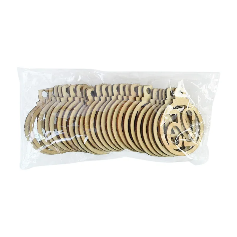 1 Set Weihnachten Adventskalender Countdown Holz Nummer 1-25 Tags Geschenkverpackung Weihnachtsdekorationen für Zuhause Navidad 2025 Image