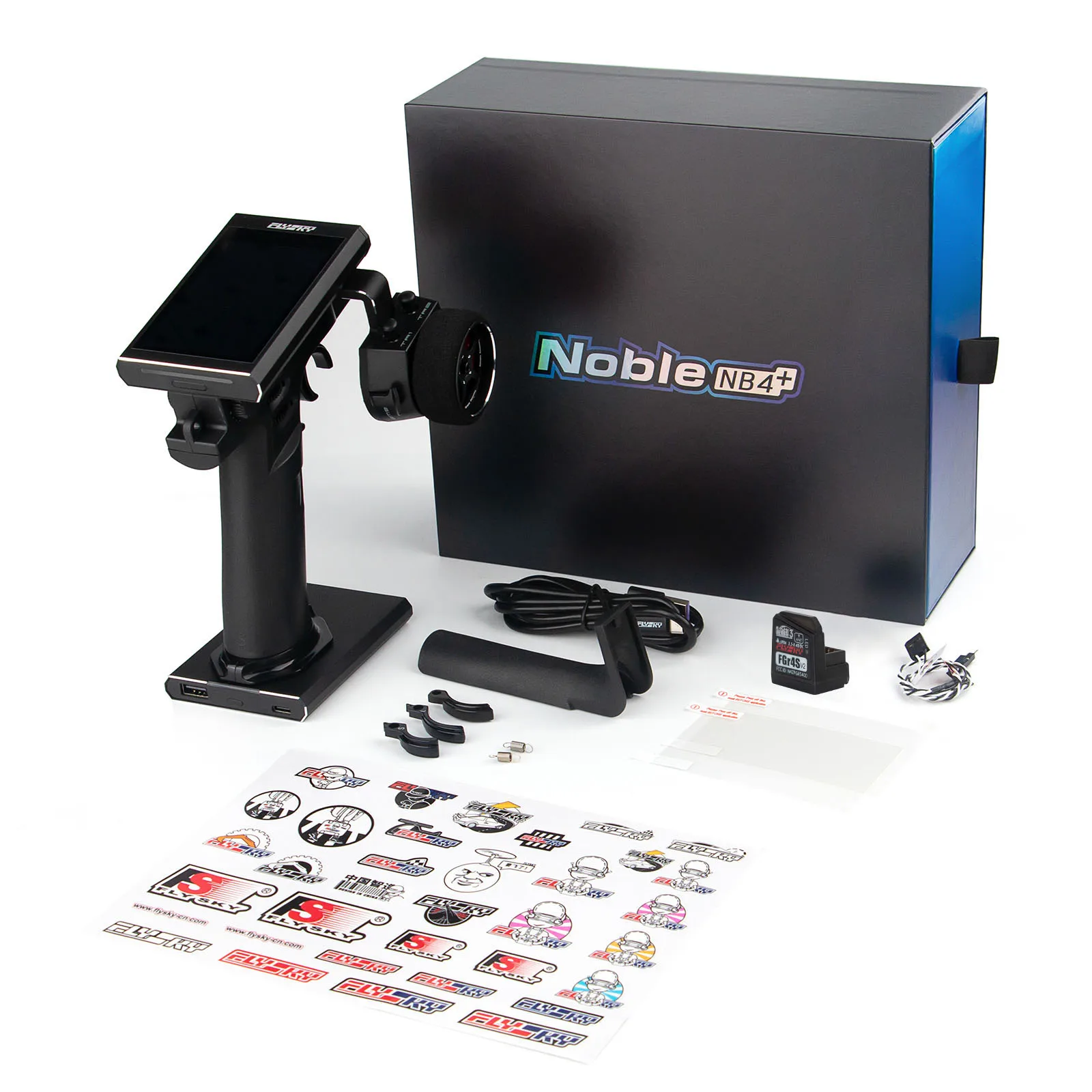 Flysky Noble NB4+ 2,4G 8CH Funksender Fernbedienung mit FGR4S Empfänger AFHDS 3 Protokoll für Fernbedienung Auto Boot