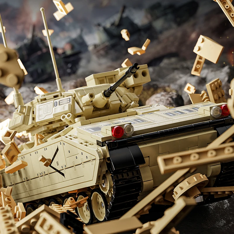 NEUE Stryker Gepanzerte Autos MOC Bausteine WW2 Military Panzer M2 Ziegel Spielzeug Kampfpanzer T-34 3D Modell Erwachsene Kinder Geschenke Image