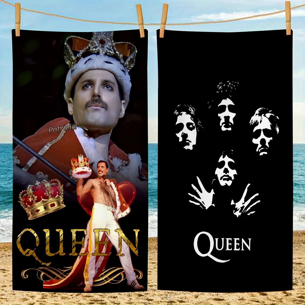Die berühmte Band Königin Band Freddie Quecksilber Strand tuch für Kinder personal isierte Badet uch Pool Urlaub Geschenk Picknick Handtuch Geschenk Image