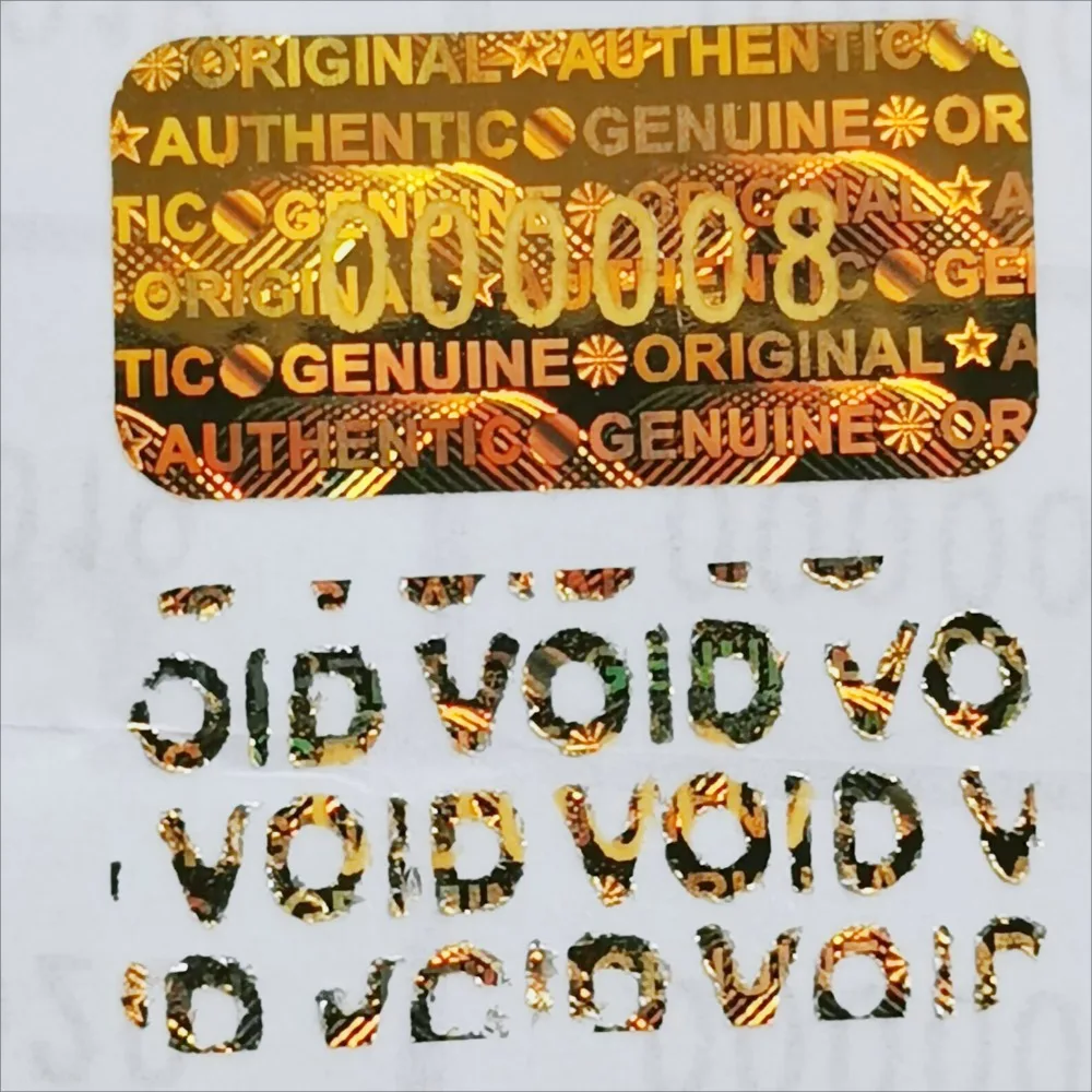 490 Stück manipulationssichere Hologramm-Aufkleber, Sicherheitsversiegelungsetikett, Garantie-Void-Aufkleber, einzigartige Seriennummer, 0,8 x 0,4 Zoll Image