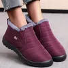 Schnee frauen Stiefel Plüsch Damen Schuhe Slip Auf Frau Schuhe 2025, Trend Unisex Stiefeletten Wasserdichte Pelz Botas Mujer Winter stiefel
