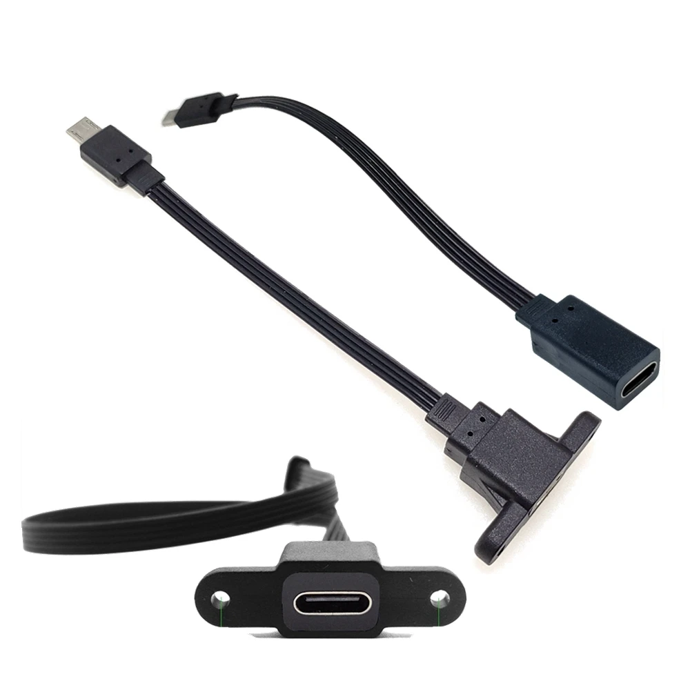 V8 zu Typ-C-Verlängerung kabel 0,1 m 0,2 m Typ-C-Buchse zu Android Micro-USB-Adapter Ladegerät Datenkabel Schnitts telle konverter er Image