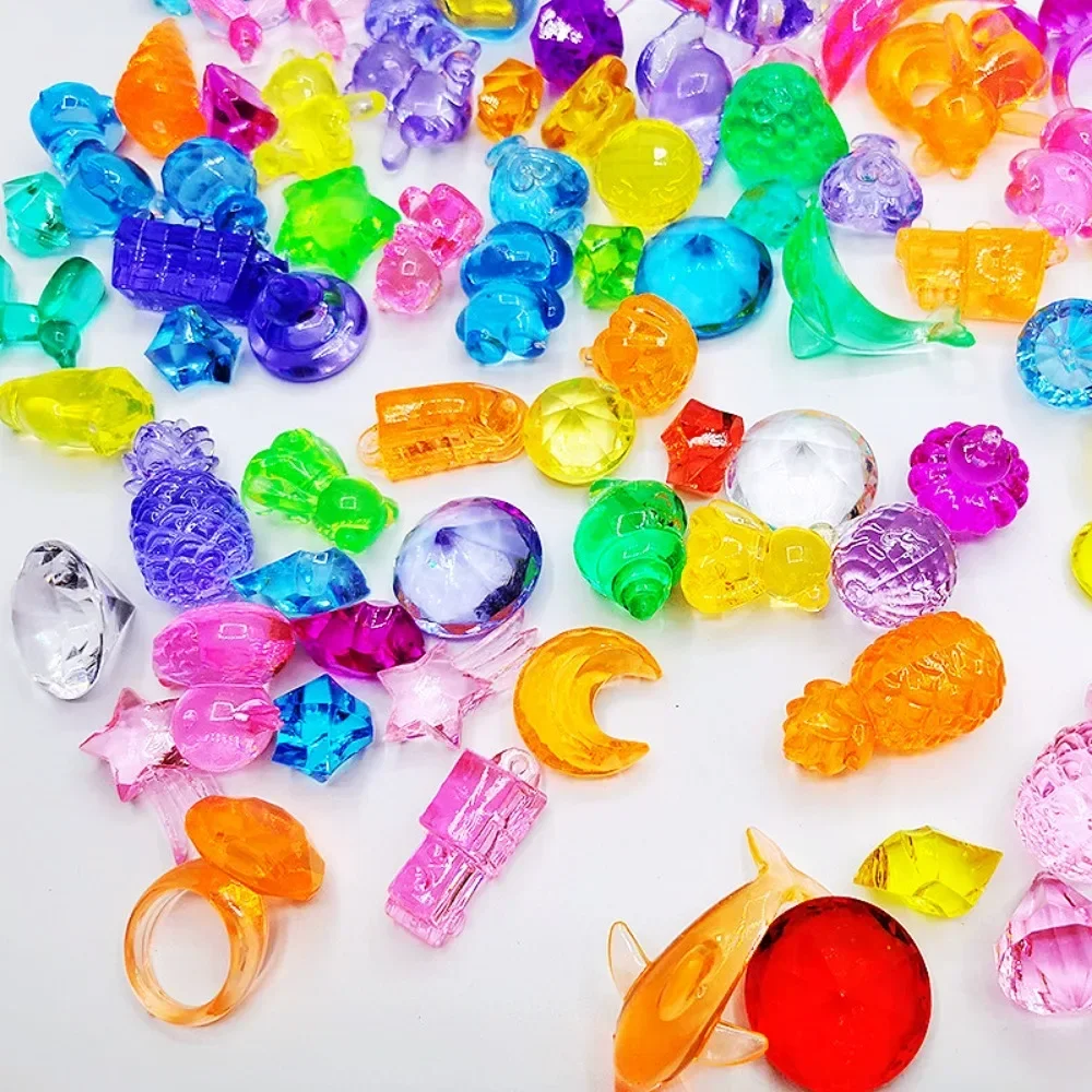 20-100 gemischte niedliche Plastikkristall-Tischs piele für Kinder geburtstags feier Baby party Kindergarten Party Geschenk dekoration Geschenkt üte Image