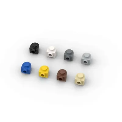 MOC 10PCS 3386 Runde 1x1x2/3 Halbkreis Bausteine Kit Erweitert Mit Seite Stud ziegel Partikel Spielzeug Kinder Geburtstag Geschenke Image