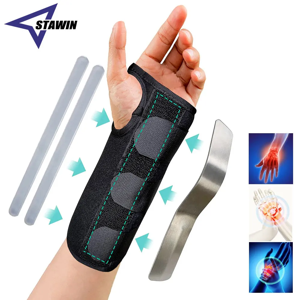 1 PC Karpaltunnel-Handgelenkstütze für Männer und Frauen, Tag, Nacht, Therapie, Unterstützung, Schiene, Linderung von Arthritis, Handgelenke, Arm, Daumen, Handschmerzen Image
