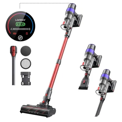 LARESAR V8 48000PA 500W Akku-Staubsauger für Auto, 60 Minuten Haushaltsgeräte, kabellos, abnehmbarer Akku, NEU, bürstenloser Motor Image