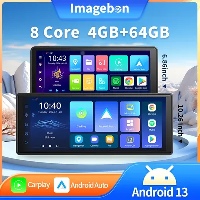 Imagebon Android 13 Dash Cam 8 Core CarPlay Android Auto Netflix Google Play GPS Navigation Bluetooth AUX Multimedia Car Player