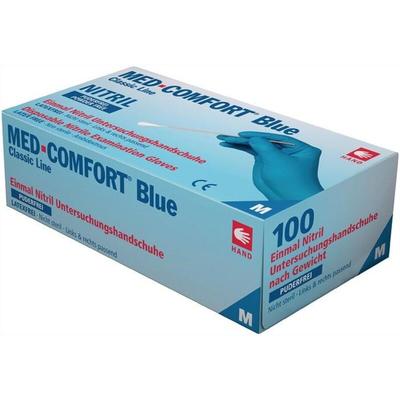 100x Einweghandschuhe Med Comfort Blue Gr. l blau - 01192-L - Ampri Image
