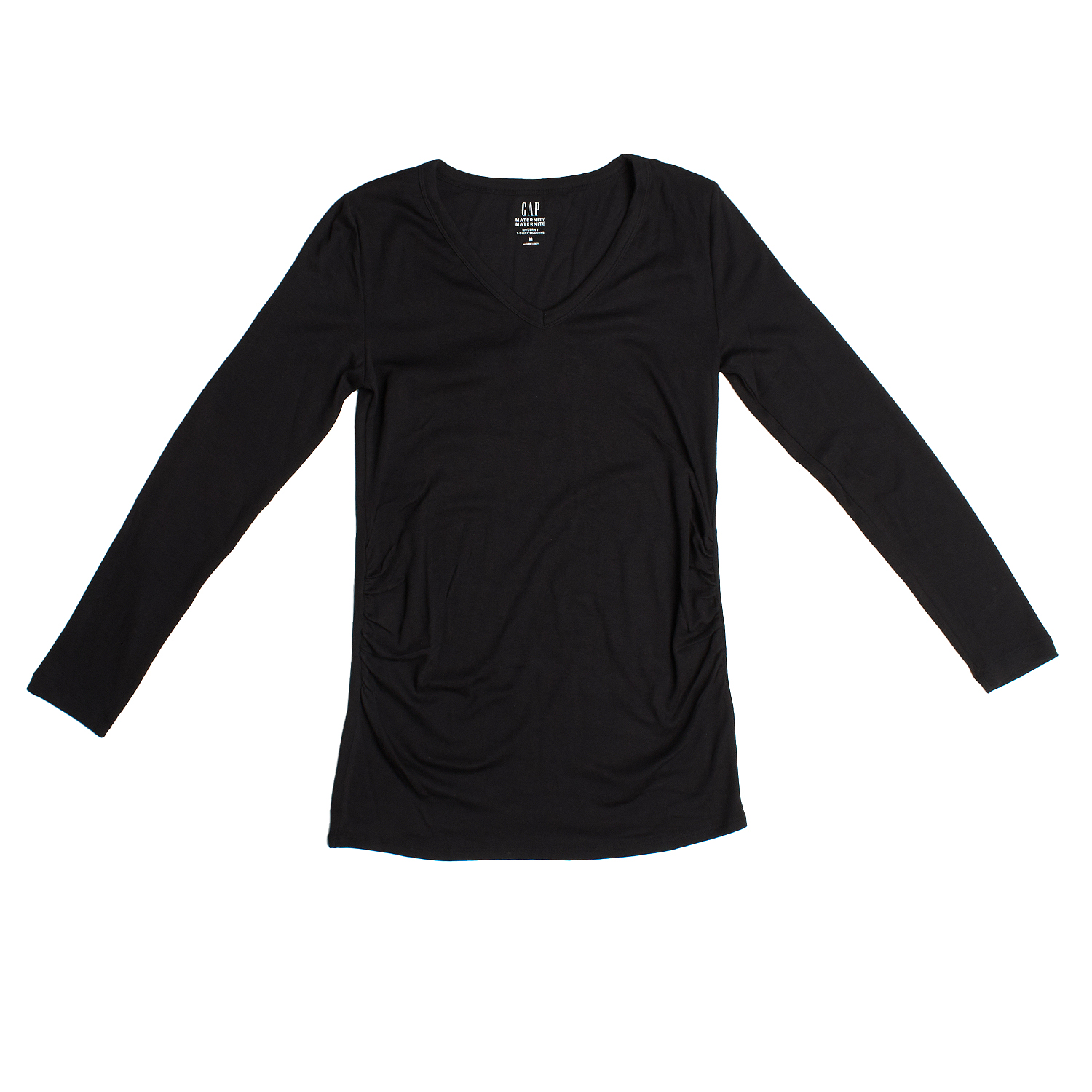 Modernes Umstands-T-Shirt mit V-Ausschnitt Langarm 719653 Damen Image
