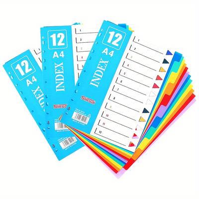 TEMU A4 File Dividers, 3 Packs Of 36 Sheets/60 Sheets, 12- Binder A4 Arch, A4 Dividers For Arch Ring Binders Used For A4 File Attachments.